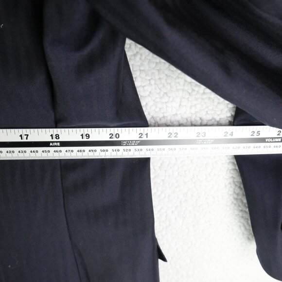 Samuelsohn Blazer Mens 42R Black Striped Two Button Double Vented Super 120s - Picture 10 of 16